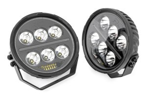 Halo LED Light Pair - Rough Country - Black Series - White/Amber Halo LED Light Pair - Rough Country - Black Series - White/Amber